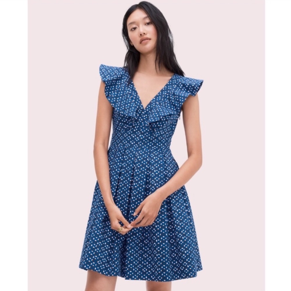 ♠️ Kate Spade Geo Dot Poplin Dress